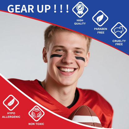 Bowitzki Eye Black Stick — 8-Color Water-Resistant Sports Face Paint Kit