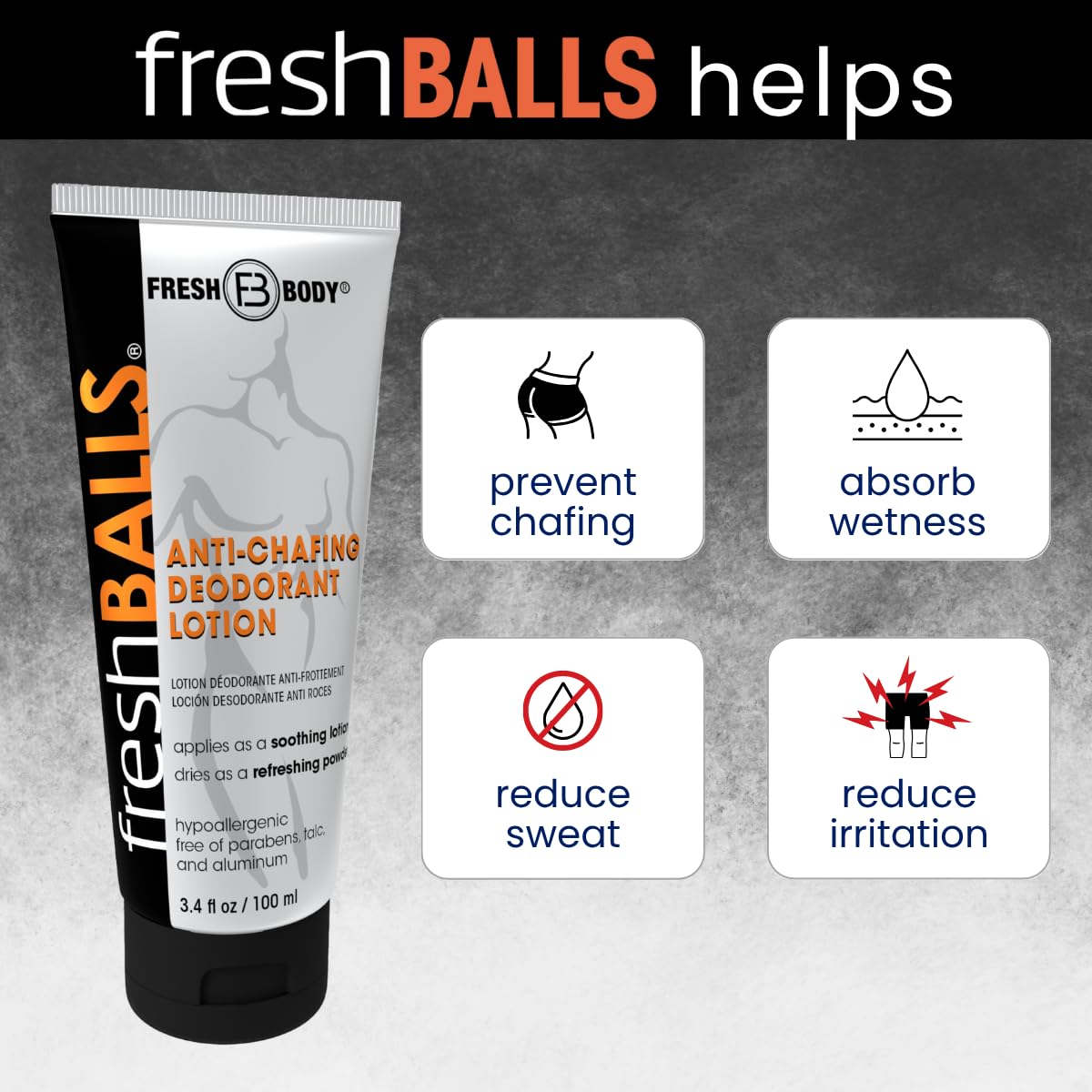 Fresh Breasts + Fresh Balls Anti-Chafing Cream Bundle – Talc-Free, Aluminum-Free