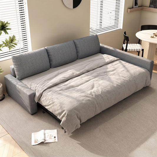 Edwards Three Seater Corner Sofa Bed With Storage, Linen