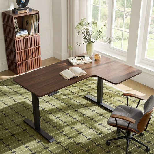 Smart Electric Standing Office Desk, Computer Corner Desk