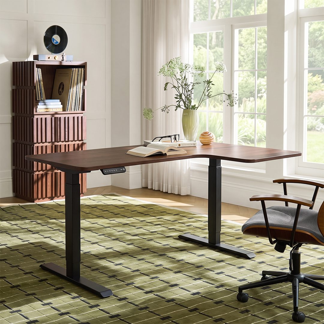 Smart Electric Standing Office Desk, Computer Corner Desk