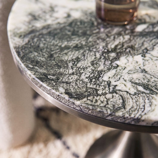 Echevarria Round Side Table, Marble