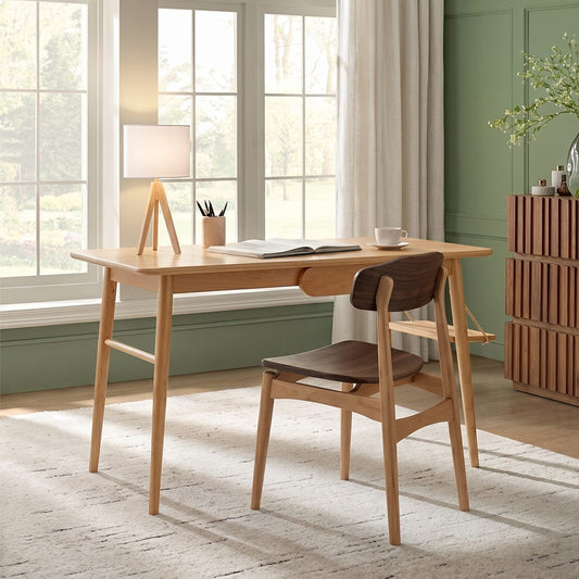 Y72 Oak Office Desk, Three Woods Available