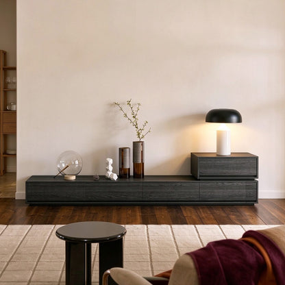 Agnes TV Stand, Black Oak
