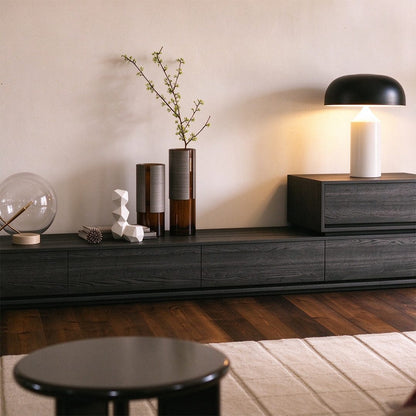 Agnes TV Stand, Black Oak