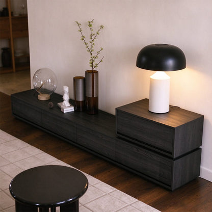 Agnes TV Stand, Black Oak