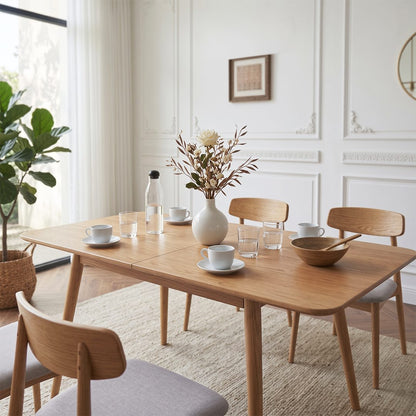 Delicia Extendable Dining Table, Ash