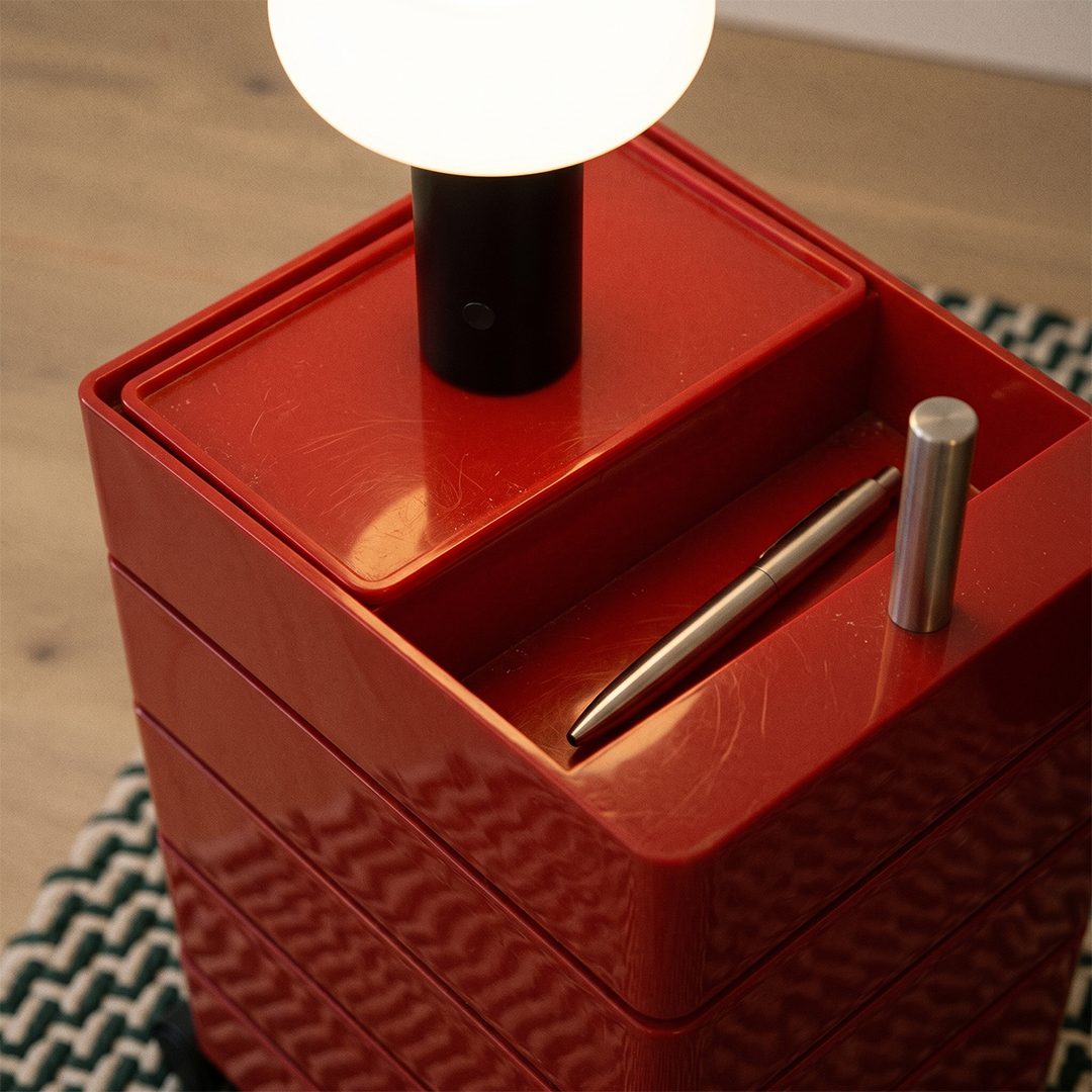 Afar Side Table With Storage & Trolley