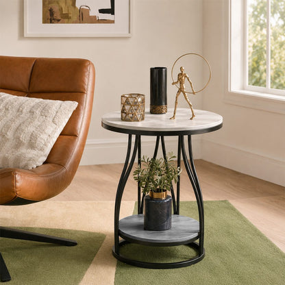 Amos Side Table, Gold Base