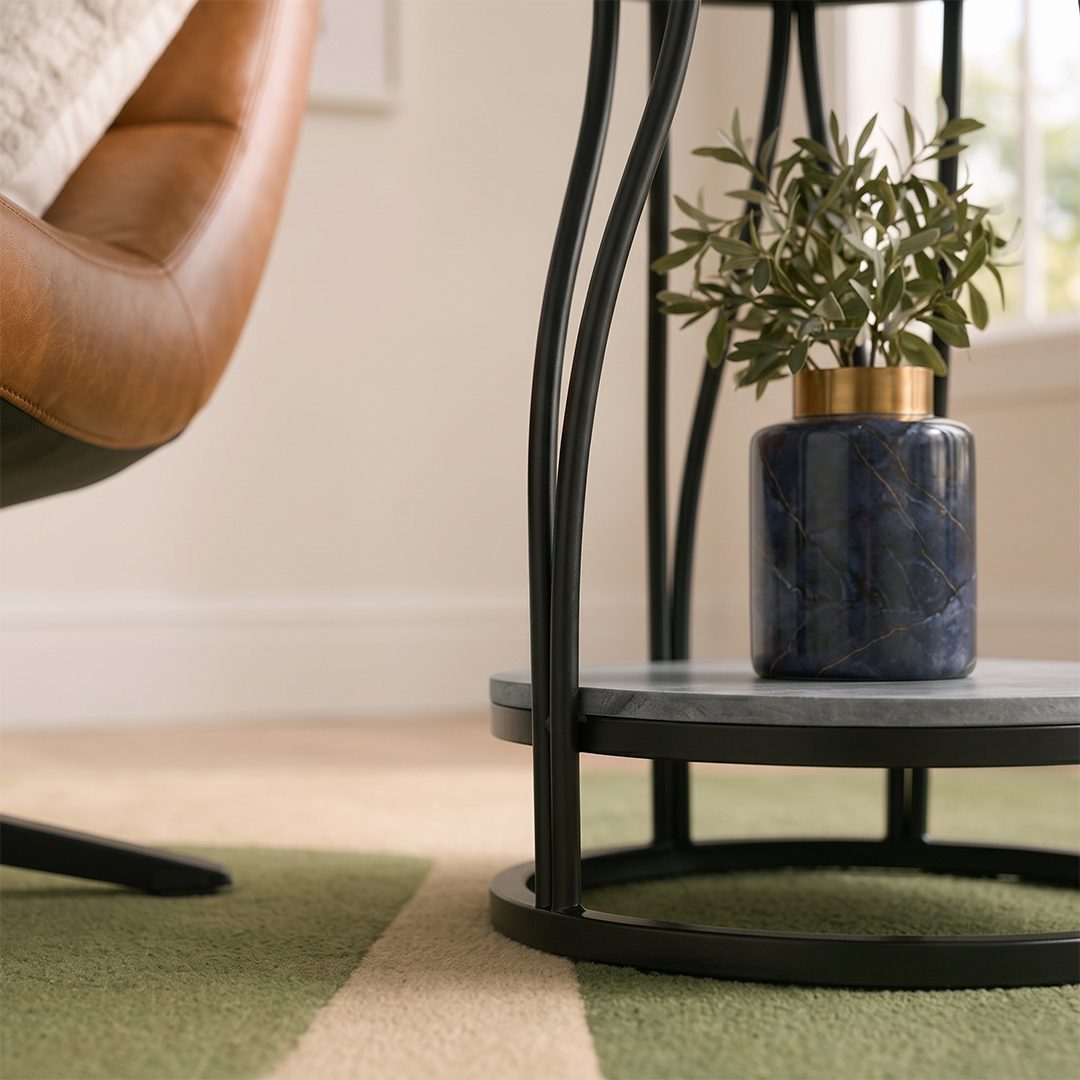 Amos Side Table, Gold Base