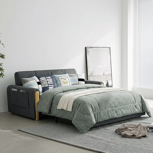 Mavis Two Seater Sofa Bed, Dark Grey