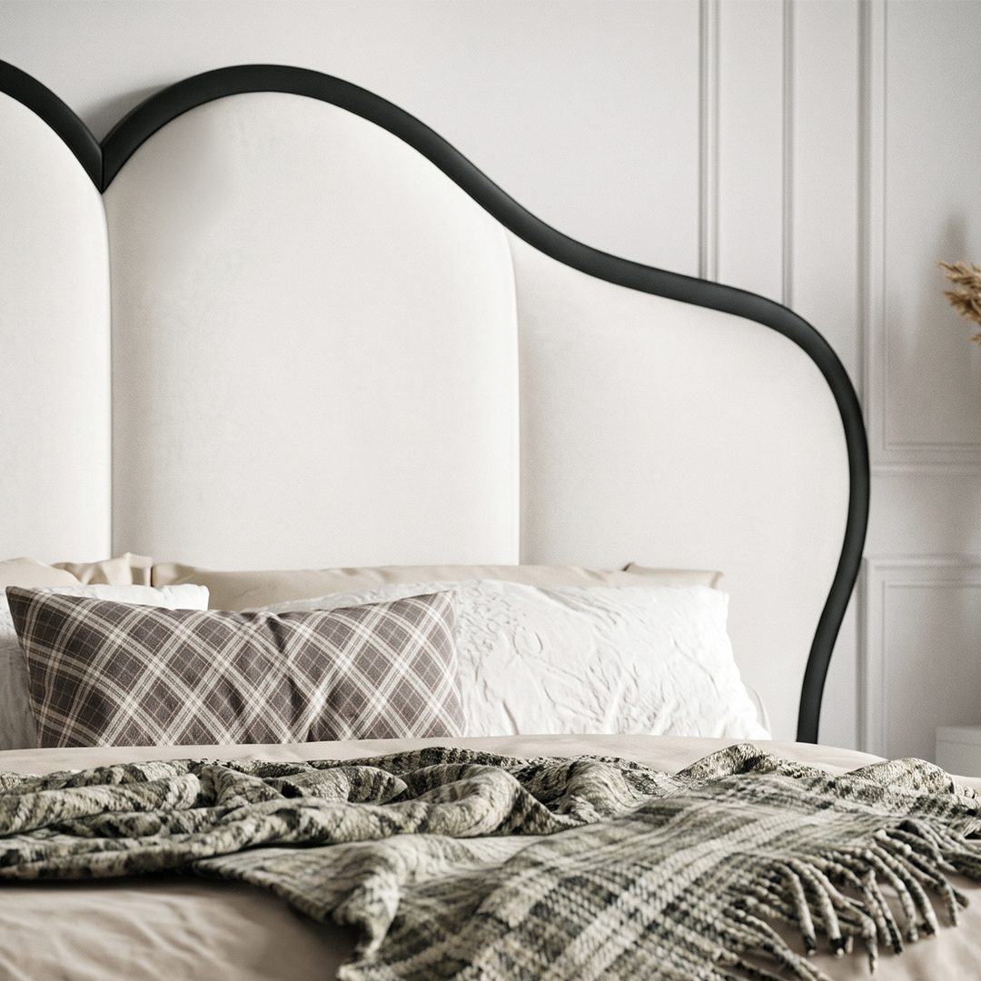 Tracy Cream King Size / Super King Size Bed, Cream