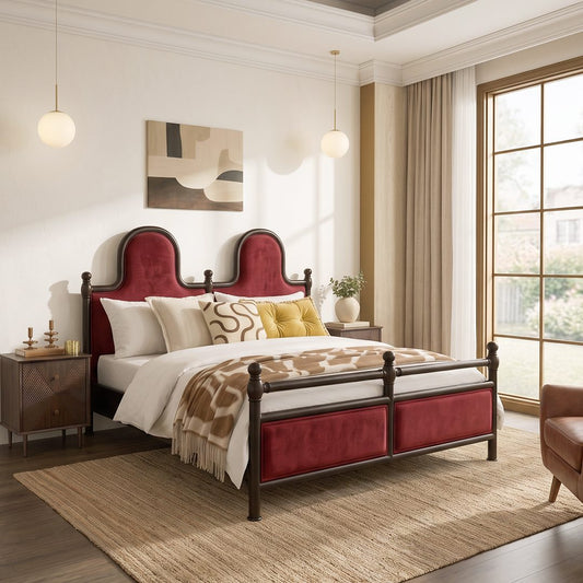 Ingrid King Size /Super King Size Bed, Velvet