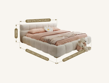 Mamie King Size Bed, More Sizes, Velvet With Storage, Gaslift