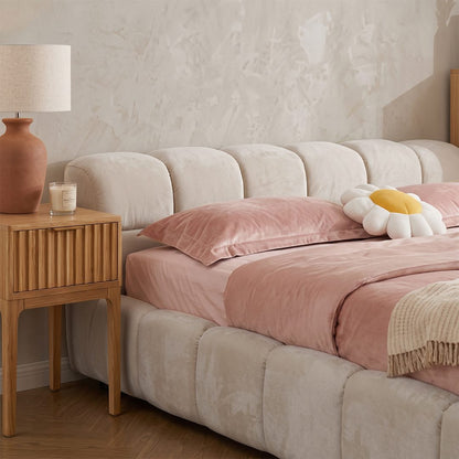 Mamie King Size Bed, More Sizes, Velvet With Storage, Gaslift