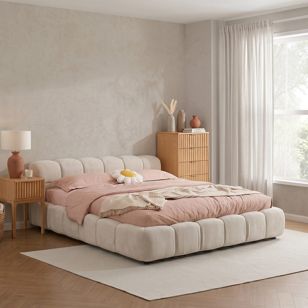 Mamie King Size Bed, More Sizes, Velvet With Storage, Gaslift