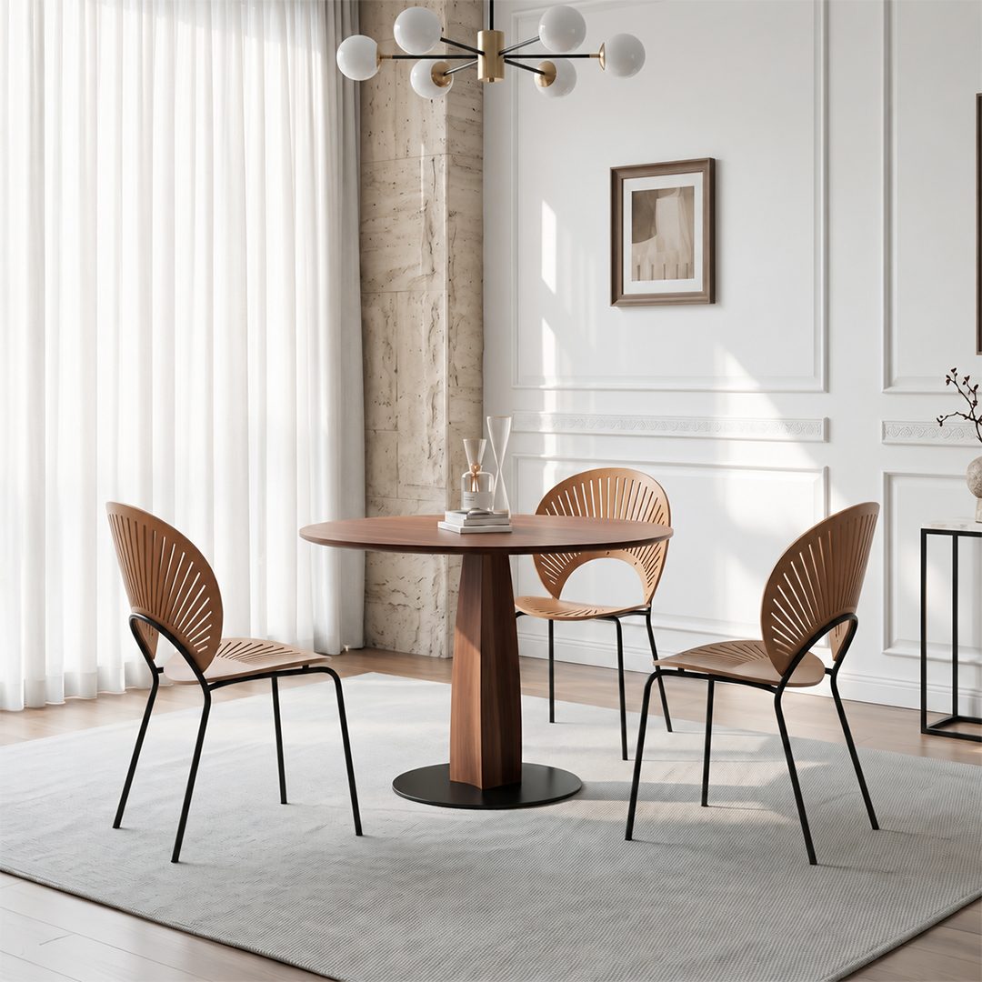Seraphina Round Dining Table, Solid Wood