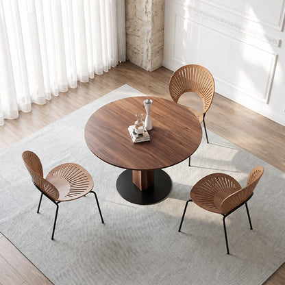 Seraphina Round Dining Table, Solid Wood