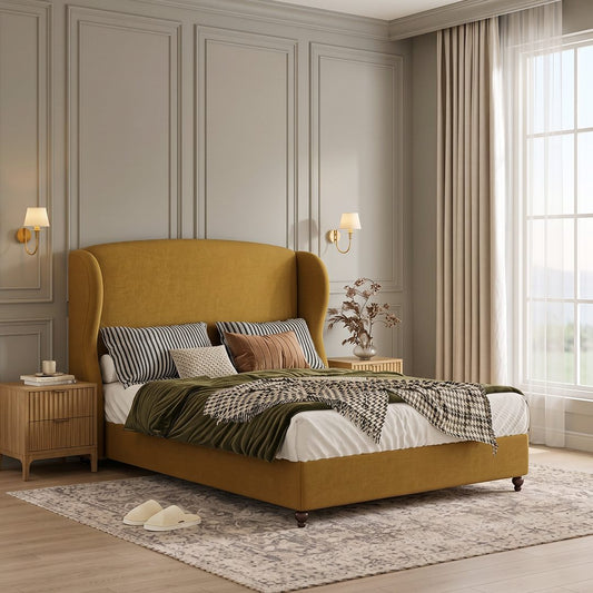 Amara Wingback Double Bed, King Size