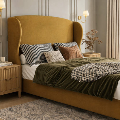 Amara Wingback Double Bed, King Size