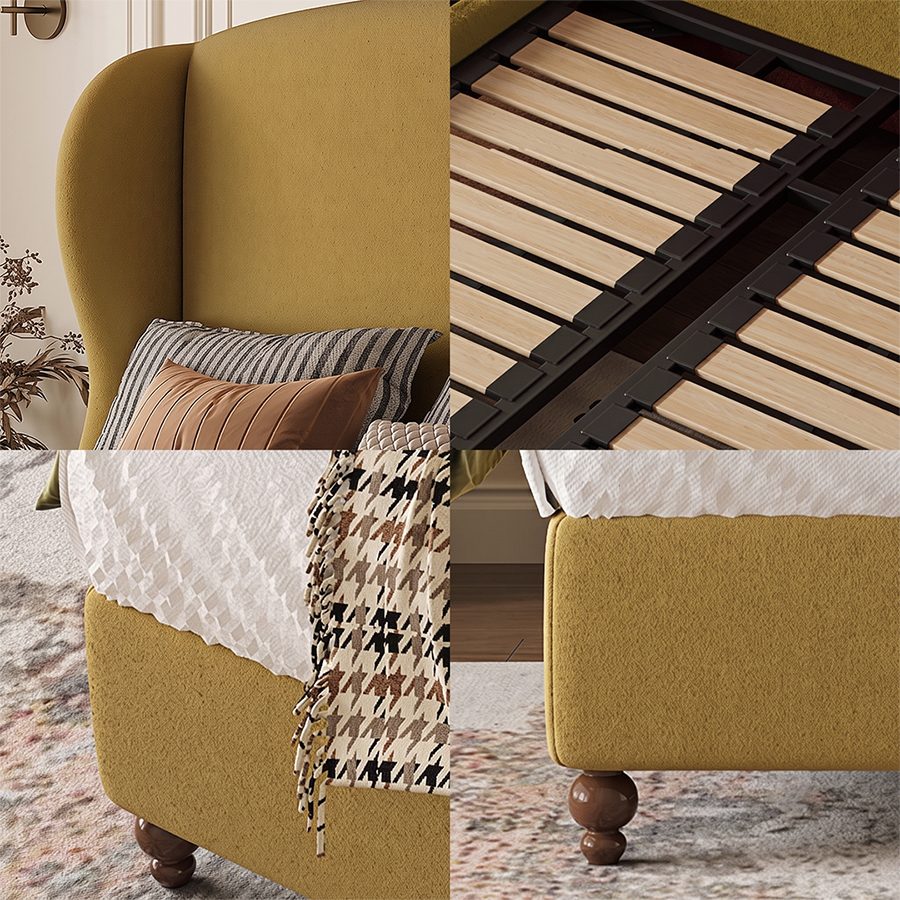 Amara Wingback Double Bed, King Size