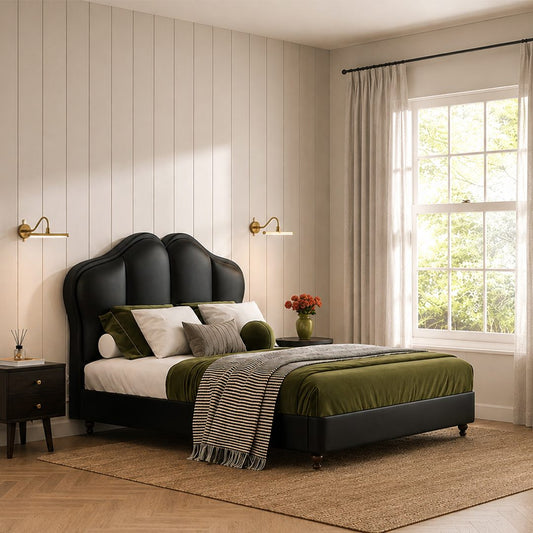 Zephyr Leather Double Bed