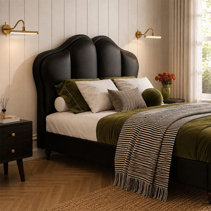 Zephyr Leather Double Bed