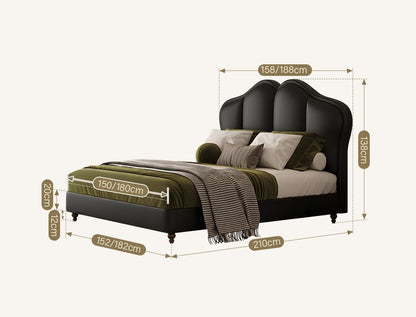 Zephyr Leather Double Bed