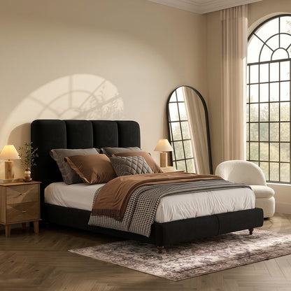 Lysander Double Bed, King Size Bed, Black