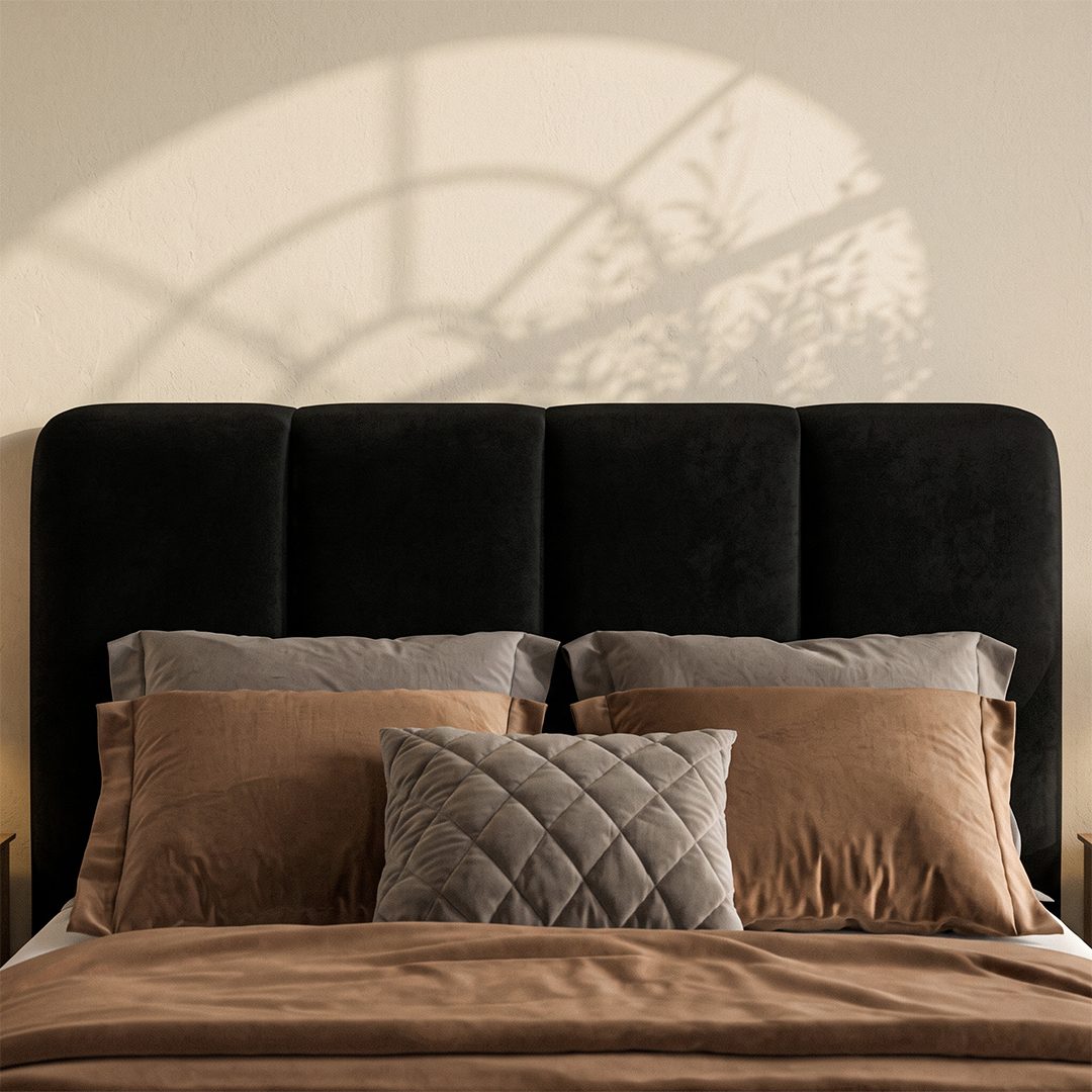 Lysander Double Bed, King Size Bed, Black