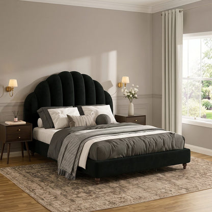 Cassian Small Double Bed, King Size Bed, Flannelette