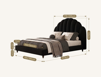 Cassian Small Double Bed, King Size Bed, Flannelette