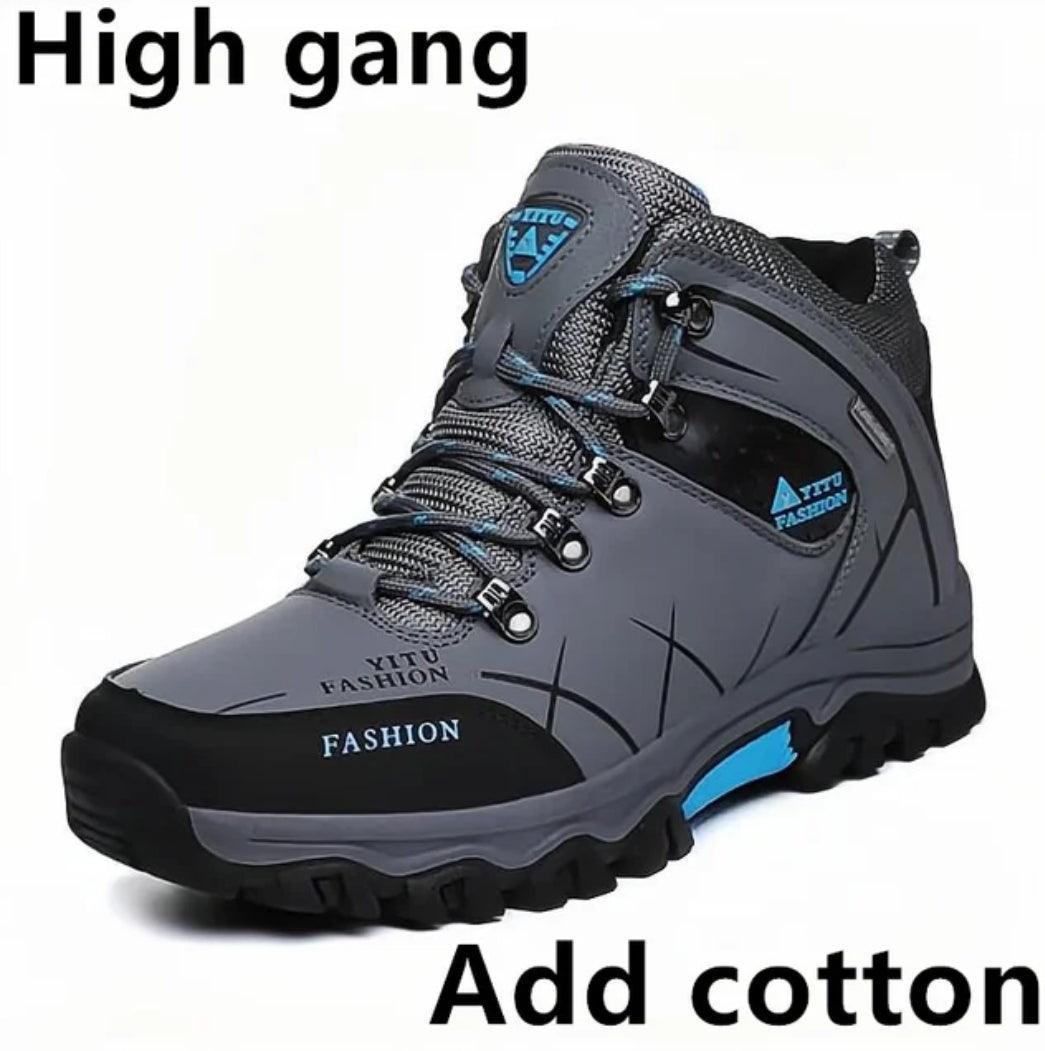 Brand Men's Waterproof Winter Snow Boots - Leather, Super Warm, Outdoor Hiking & Work Shoes (Sizes 39-47)