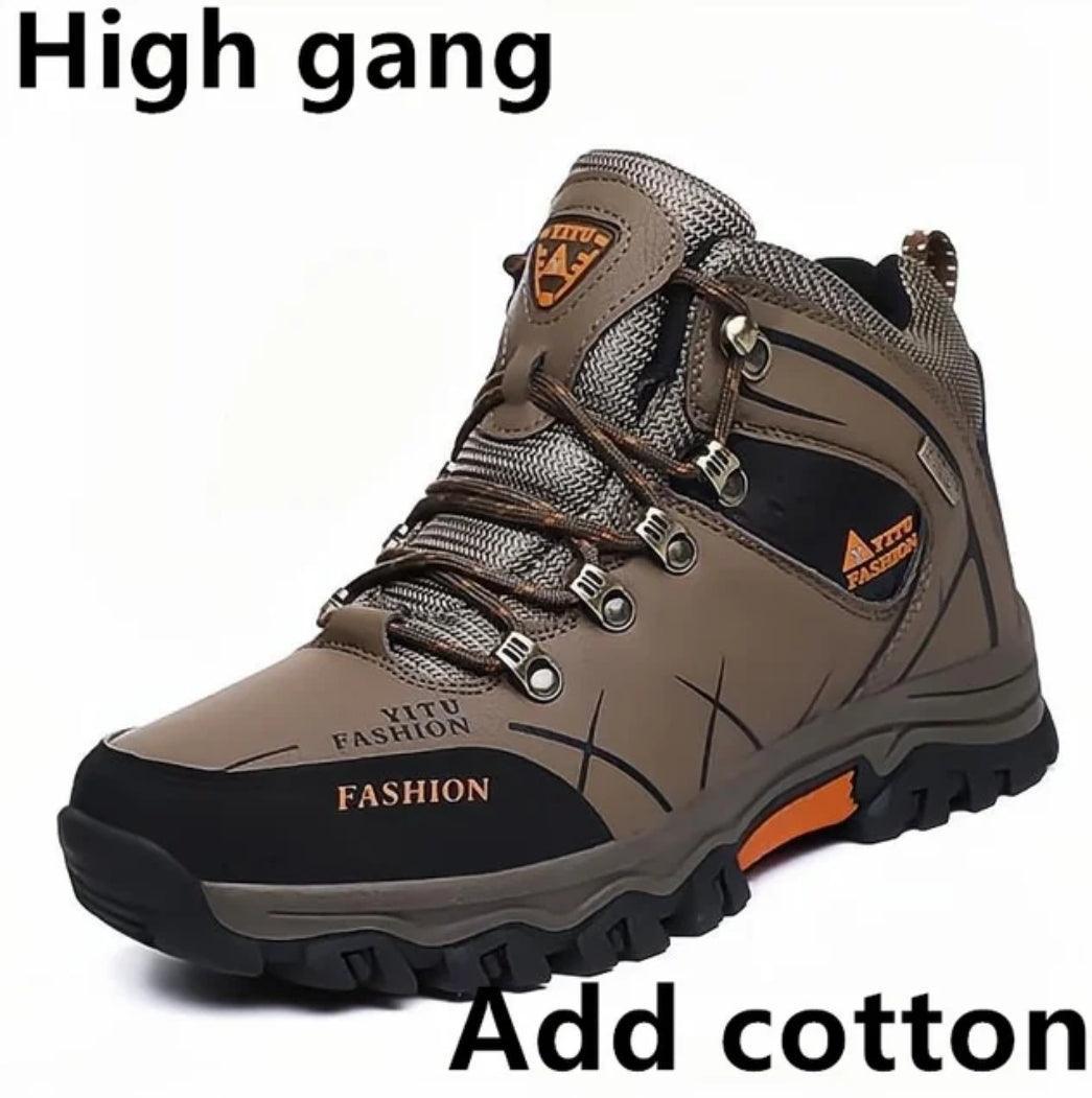 Brand Men's Waterproof Winter Snow Boots - Leather, Super Warm, Outdoor Hiking & Work Shoes (Sizes 39-47)