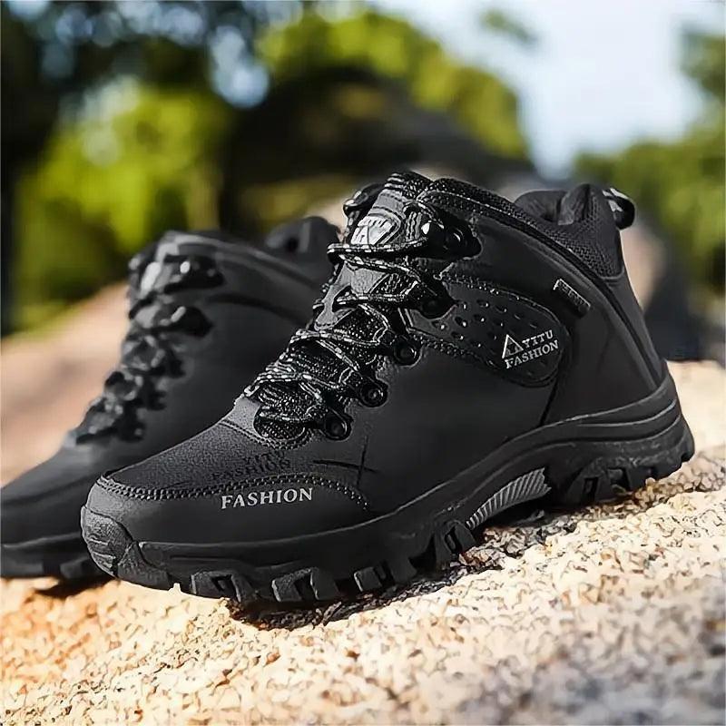 Brand Men's Waterproof Winter Snow Boots - Leather, Super Warm, Outdoor Hiking & Work Shoes (Sizes 39-47)