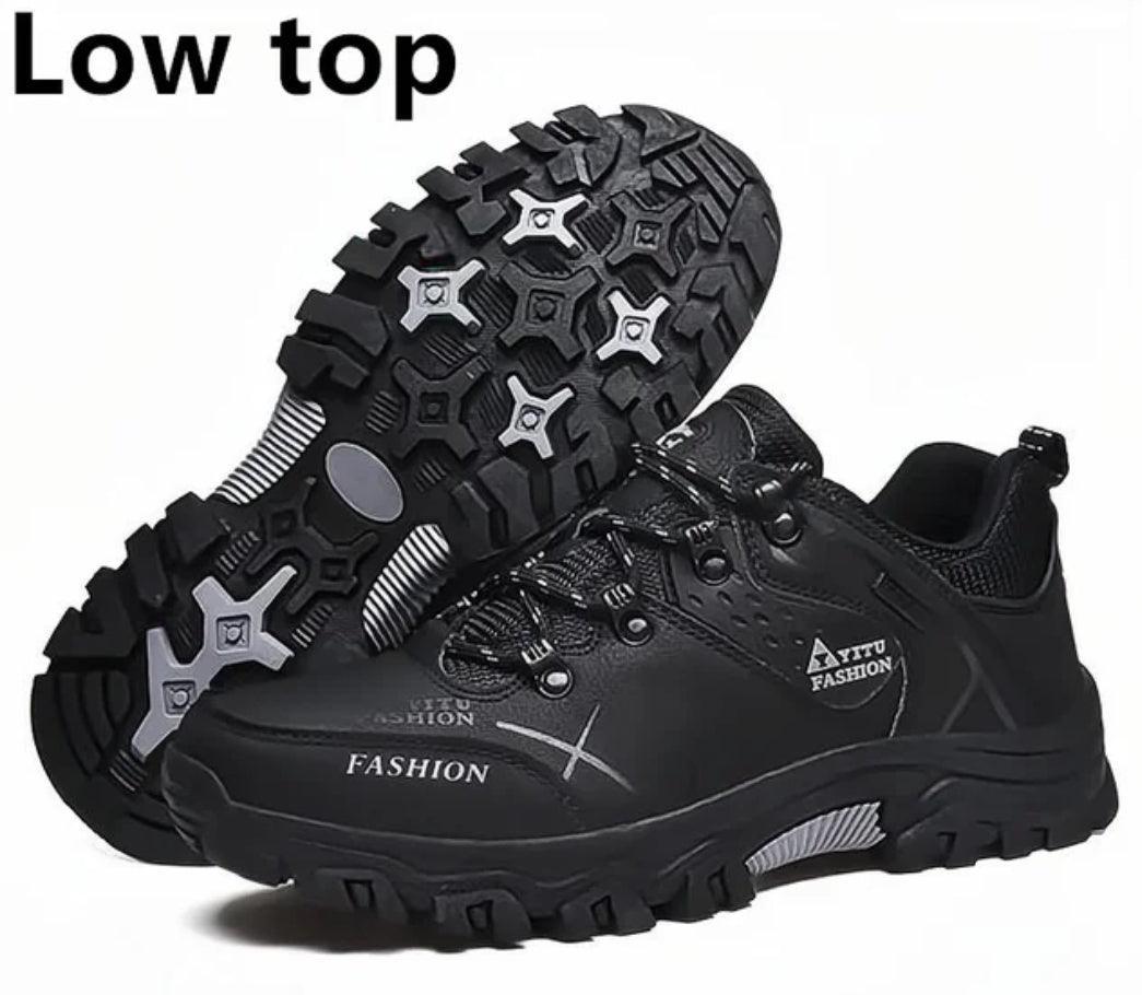 Brand Men's Waterproof Winter Snow Boots - Leather, Super Warm, Outdoor Hiking & Work Shoes (Sizes 39-47)