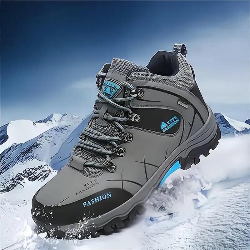 Brand Men's Waterproof Winter Snow Boots - Leather, Super Warm, Outdoor Hiking & Work Shoes (Sizes 39-47)