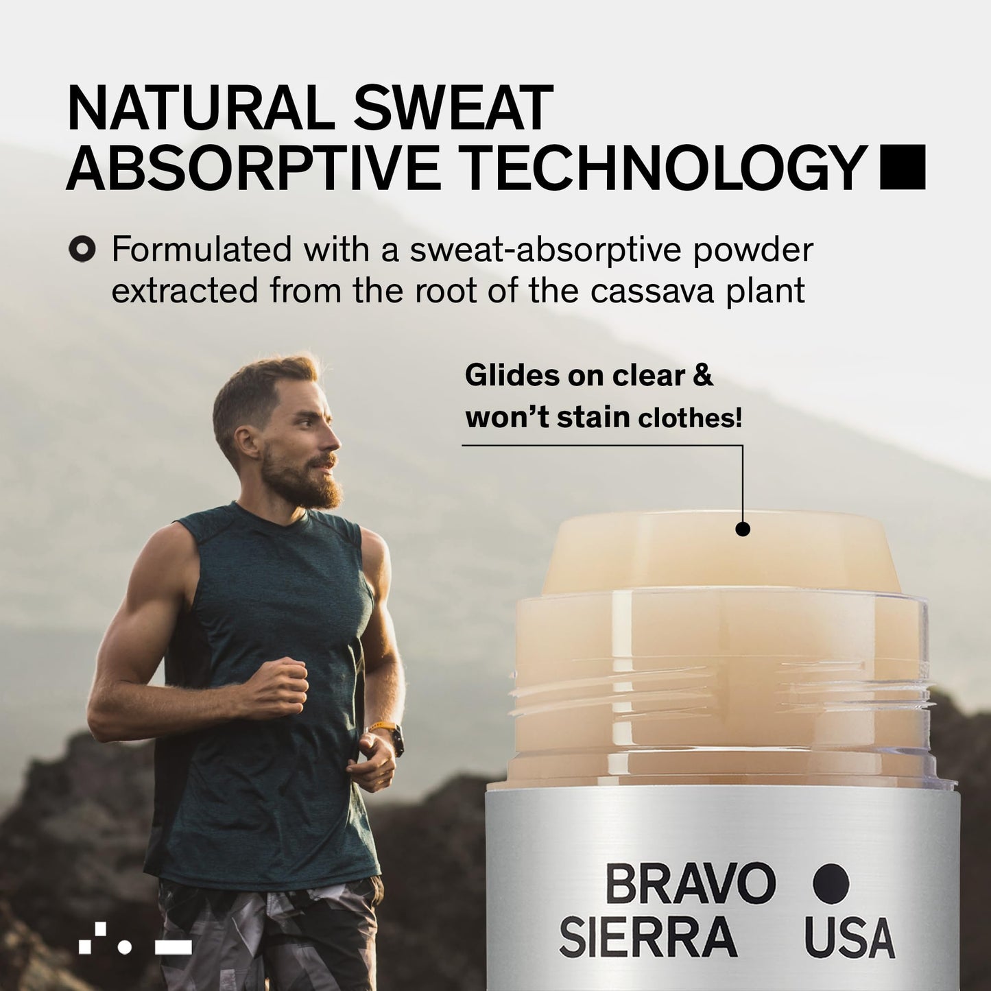 Bravo Sierra Aluminum-Free Deodorant for Men – Mountain Pine and Spice, 3.2 oz