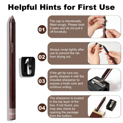 Brenqe Plum & Chocolate Eyeliner Set 2PCS – Waterproof and Long-Lasting