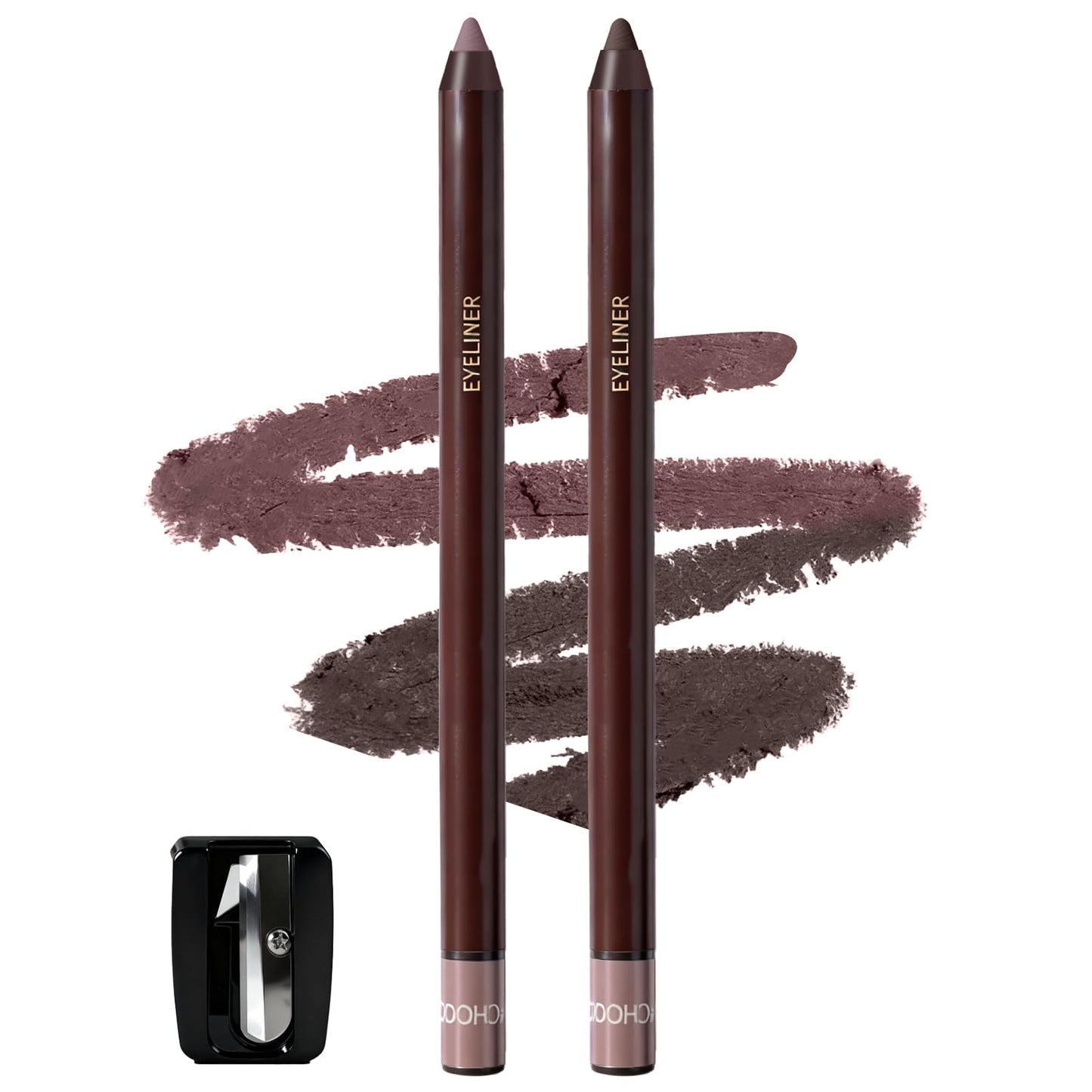 Brenqe Plum&Brown 2PCS Gel Eyeliner Pencil | Waterproof, Long-Lasting Plum & Brown