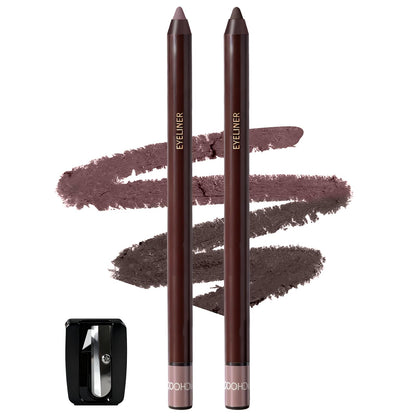 Brenqe Plum&Brown 2PCS Gel Eyeliner Pencil | Waterproof, Long-Lasting Plum & Brown