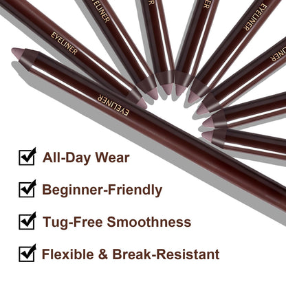 Brenqe Plum Gel Eyeliner Pencil 2PCS – Waterproof & Smudge-Proof