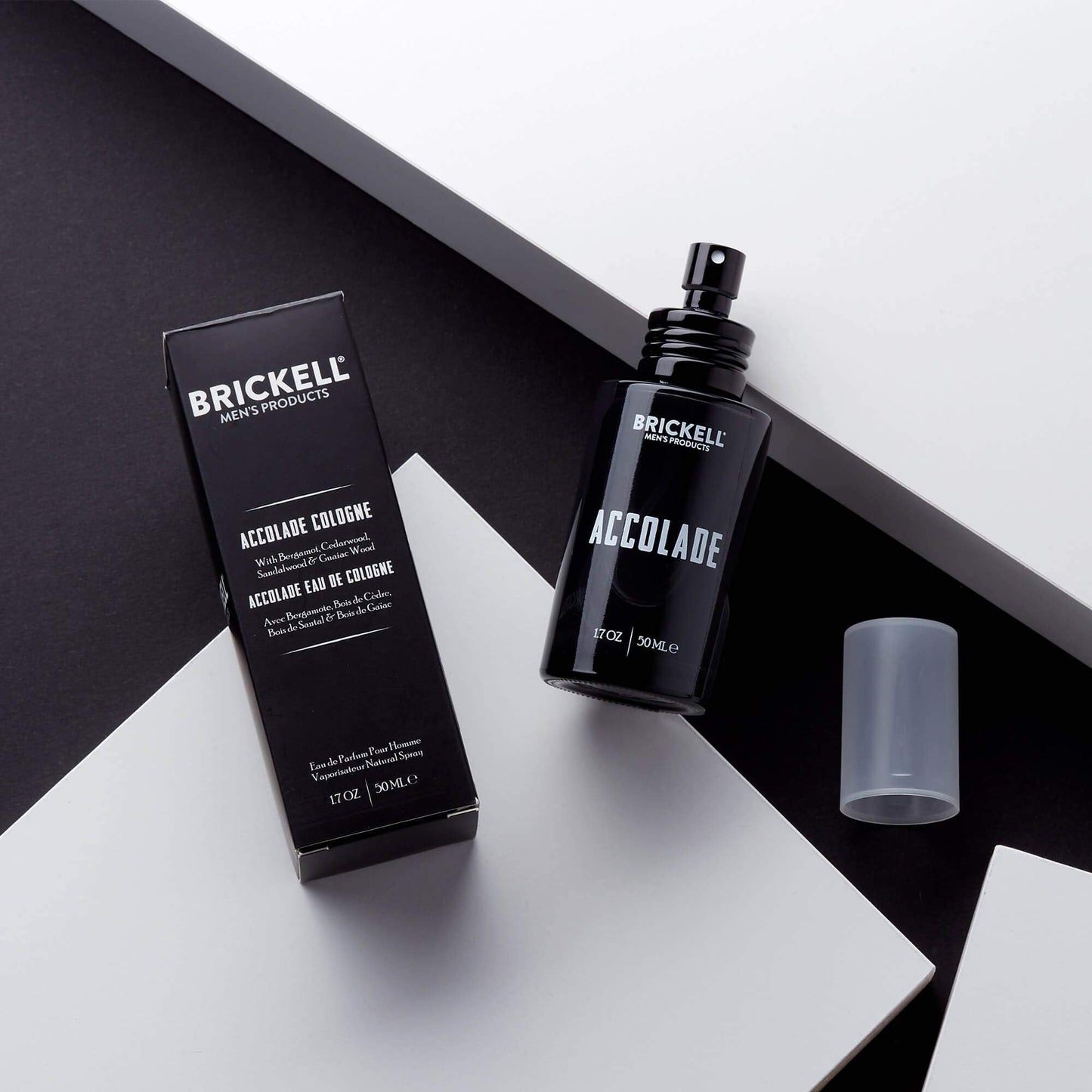 Brickell Men's Accolade Cologne – Italian Bergamot, Cedarwood, Sandalwood, Lemon & Guaiac Wood, 1.7 oz (Natural & Organic)