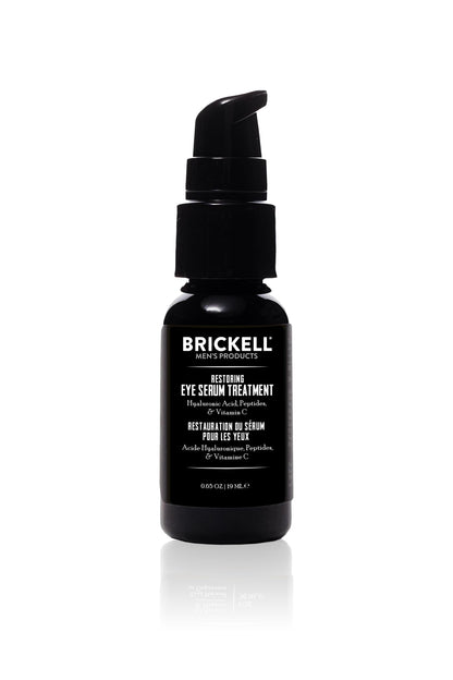 Brickell Men's Dark Circle Serum – Natural Under-Eye Treatment for Men (0.65 oz, Unscented)