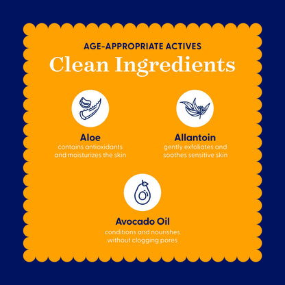 Bright Girl Gentle Bright+Clean Gel Cleanser by Dermatologist Angela Casey MD | Teen Skincare Must-Have