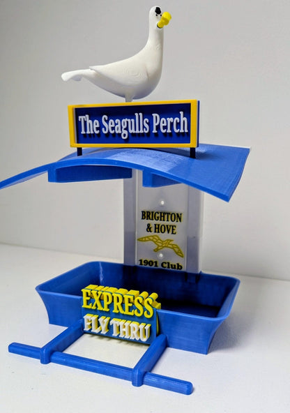 Brighton and Hove Garden Bird Feeding Station -  Garden Decor and Wild Bird Food Feeder  Gift for albion Fan- seagulls supporter present.
