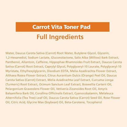 BRING GREEN Carrot Toner Pad – Vitamin & Retinol for Even Skin Tone & Dark Spots (60 Count)