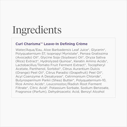 Briogeo Curl Charisma Rice Amino + Avocado Leave-In Defining Crème – Hydrating Curl Styler, Vegan & Cruelty-Free, 2 oz