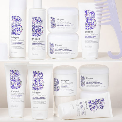 Briogeo Curl Charisma Rice Amino + Avocado Leave-In Defining Crème – Hydrating Curl Styler, Vegan & Cruelty-Free, 2 oz