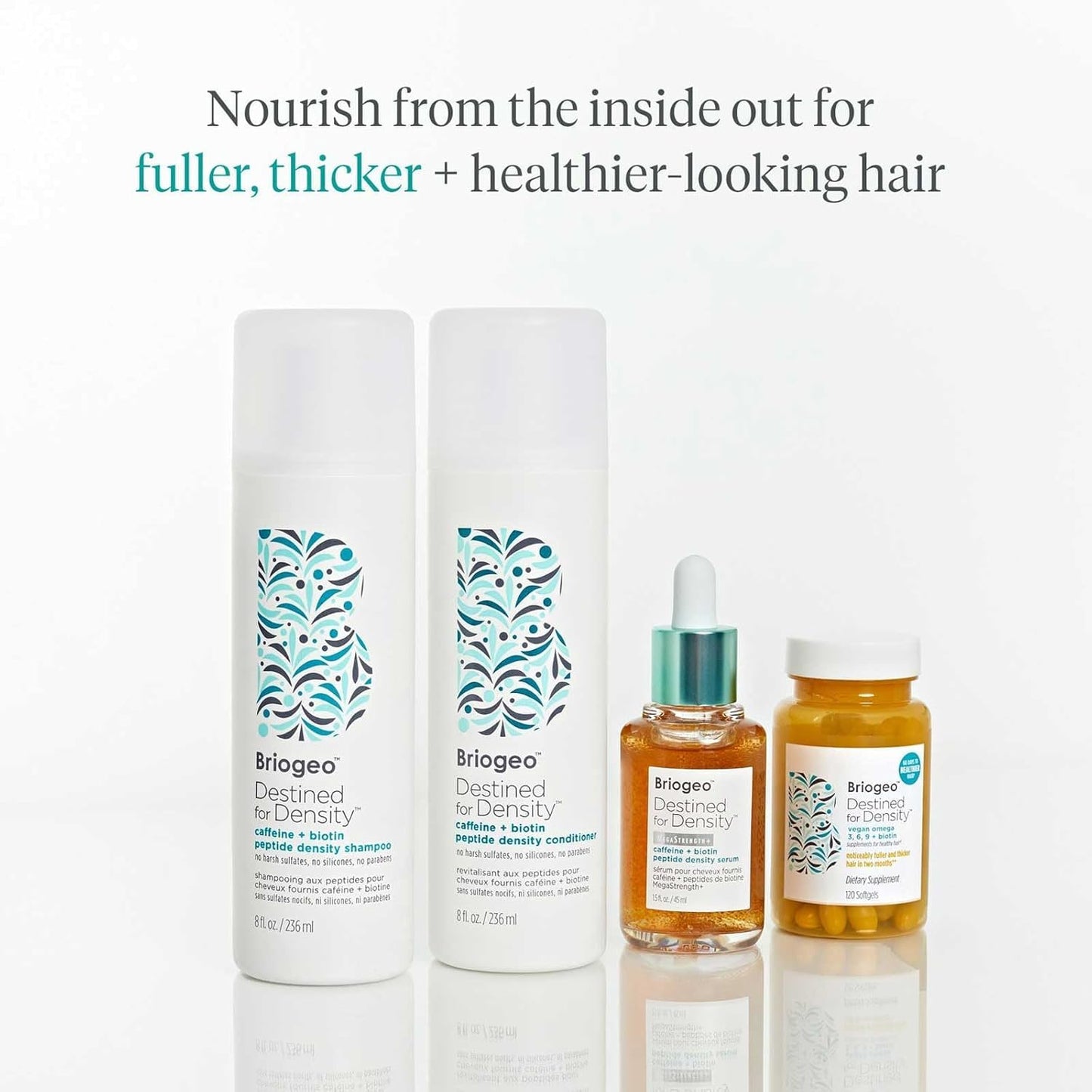 Briogeo Destined For Density Caffeine + Biotin Peptide Shampoo & Conditioner Set — Thickening, Vegan & Cruelty-Free